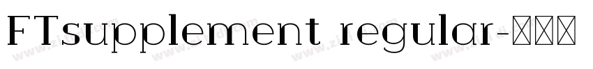FTsupplement regular字体转换